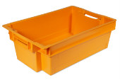 Пластиковый ящик для мясопродуктов, колбасных изделий(сплошной, цветной)
