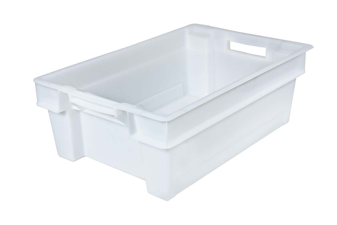 Пластиковый ящик для мясопродуктов, колбасных изделий (сплошной, заморозка -40С)