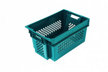 Пластиковый ящик высокий для овощей, зелени и винограда (решетка) заморозка -40С